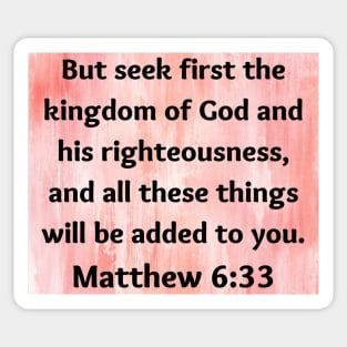 Bible Verse Matthew 6:33 Sticker